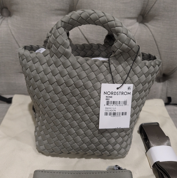 Naghedi St. Barths Petit Tote Celadon Light Jade Green - Picture 7 of 8